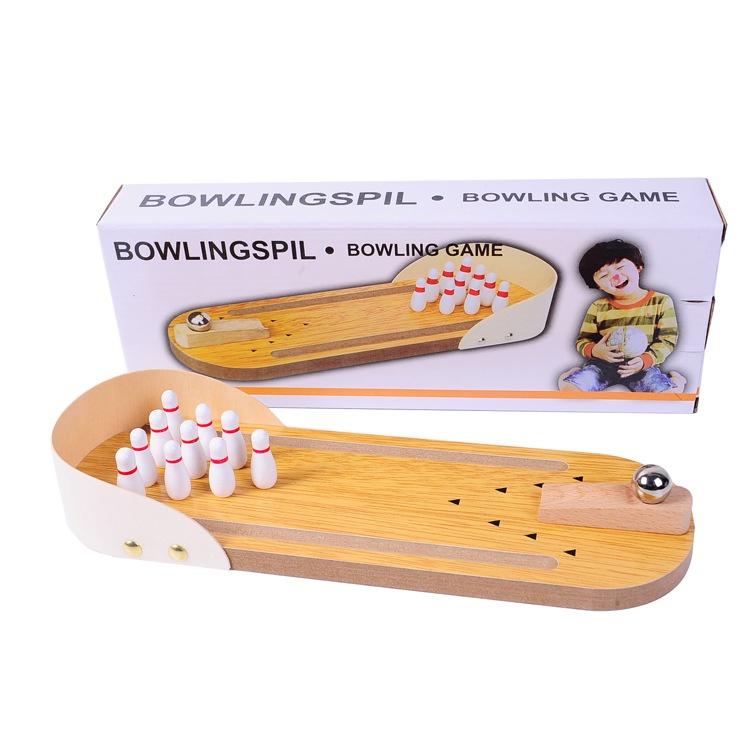 Trò chơi bowling bằng gỗ mini cho bé, Đồ Chơi Bowling Mini Bằng Gỗ Phát Ra Âm Thanh, An Toàn Cho Bé