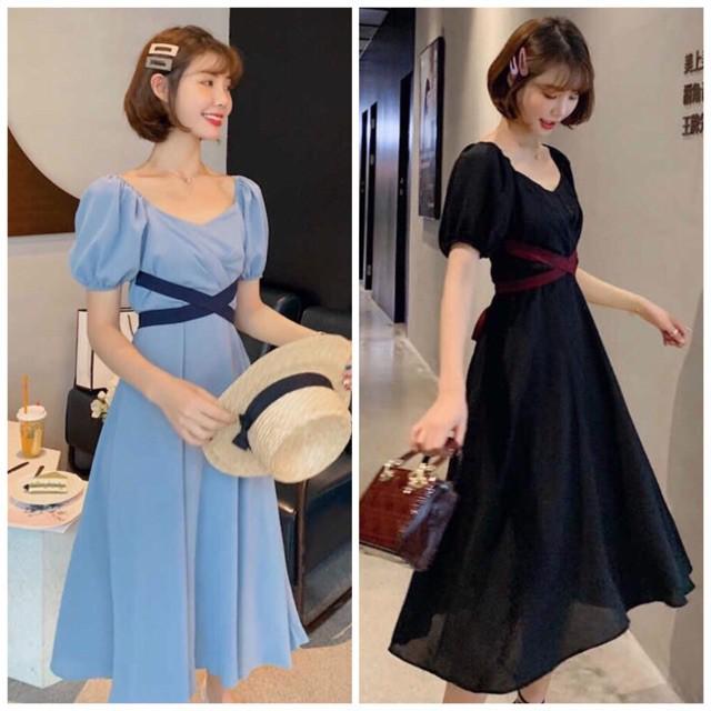 Đầm Suông Dài Chéo Dây Nhiều Màu