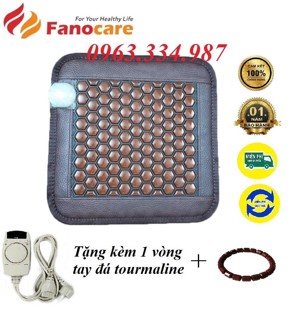 Thảm/Nệm đá nhiệt nóng Fanocare KT 45 x 45cm (Tặng kèm 1 vòng tay đá)