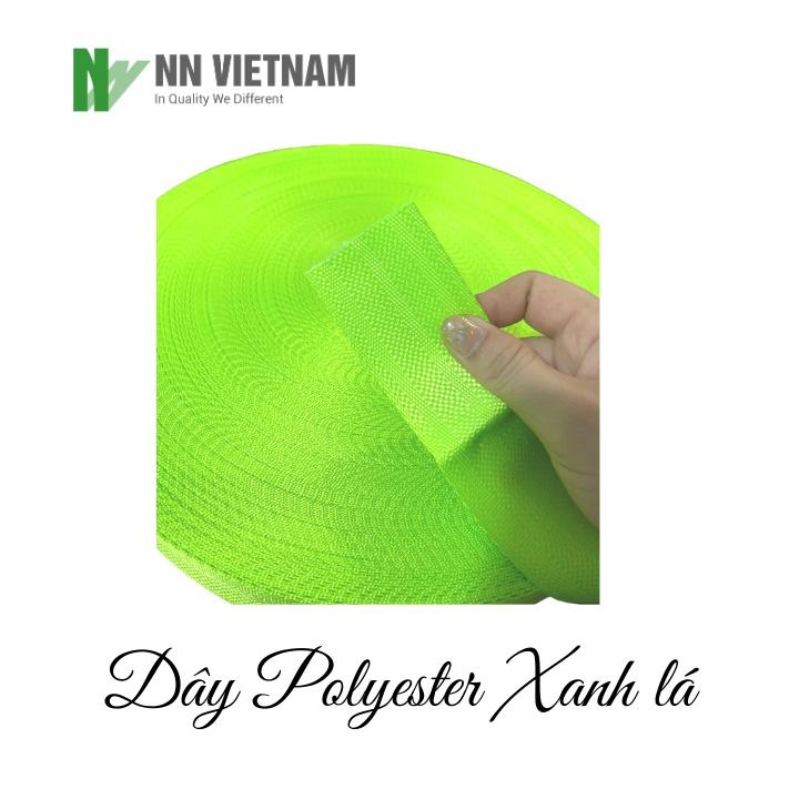 DÂY BẸ XANH LÁ POLYESTER PHẢN QUANG
