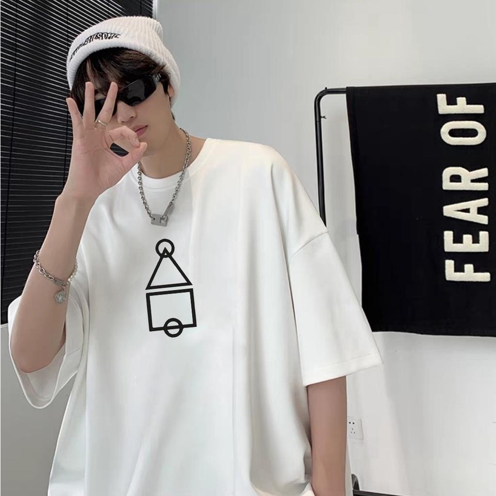 Áo thun unisex tay lỡ nam nữ form rộng The Squid Game họa tiết đẹp vải dày mịn