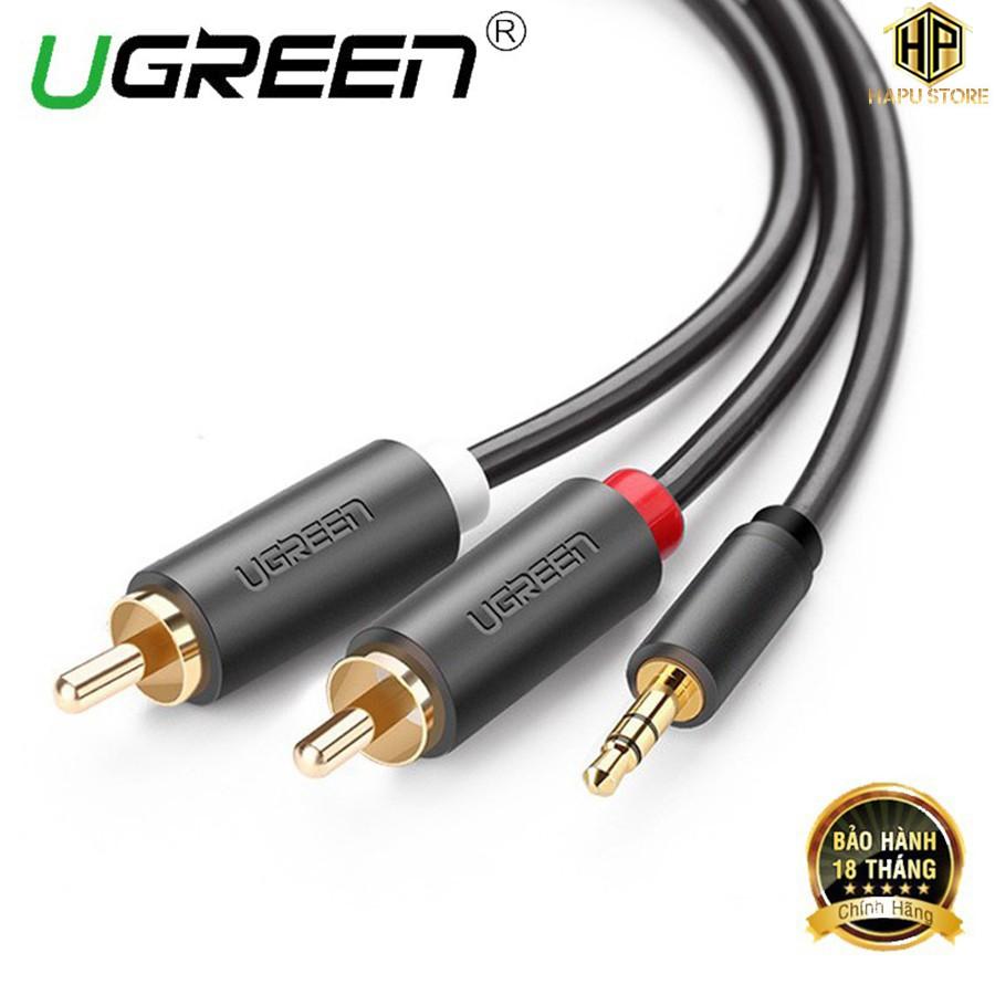 Cáp Audio 1 ra 2 Ugreen 10512 dài 3m chính hãng - Hàng Chính Hãng