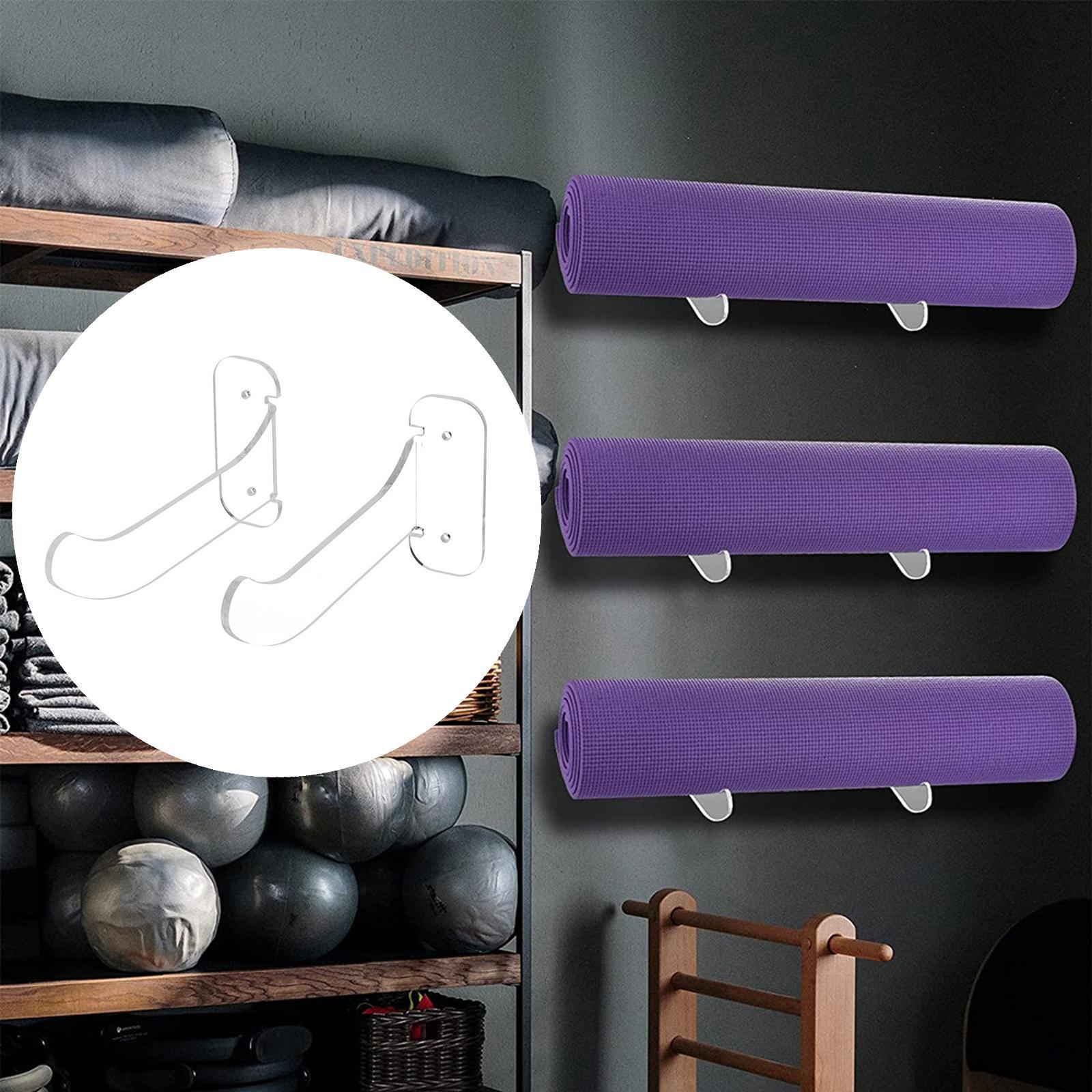 Acrylic Yoga Mat Holder Wall Mount Hanging Rack for  Yoga