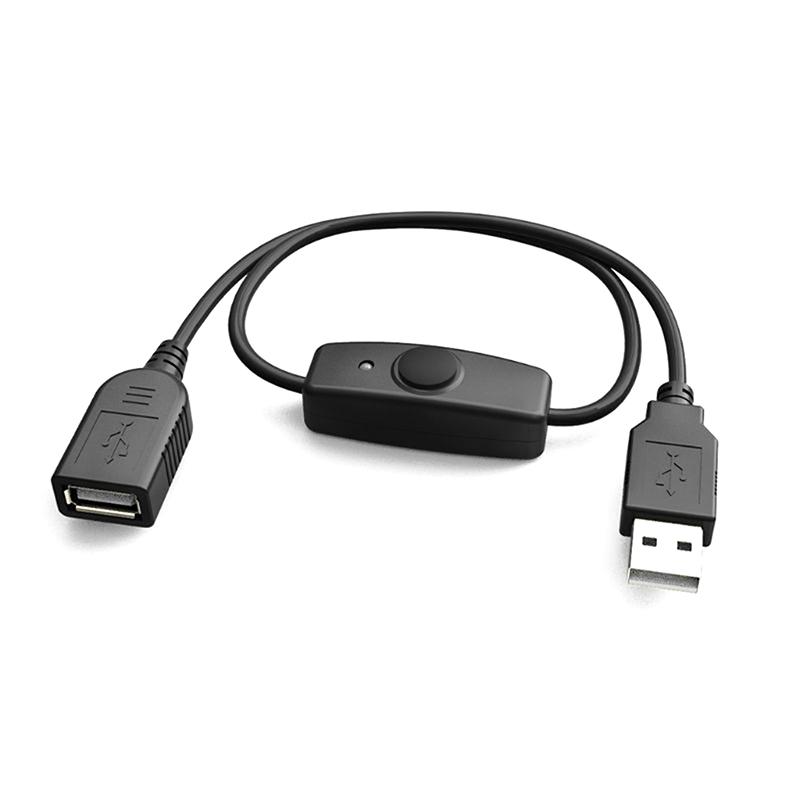 Đồng bộ hóa dữ liệu 0,5/1m Dây nối dài USB 2.0 Cáp nối dài USB có công tắc BẬT TẮT Đèn báo LED cho Raspberry Pi PC Quạt USB Đèn LED Màu sắc: 100cm