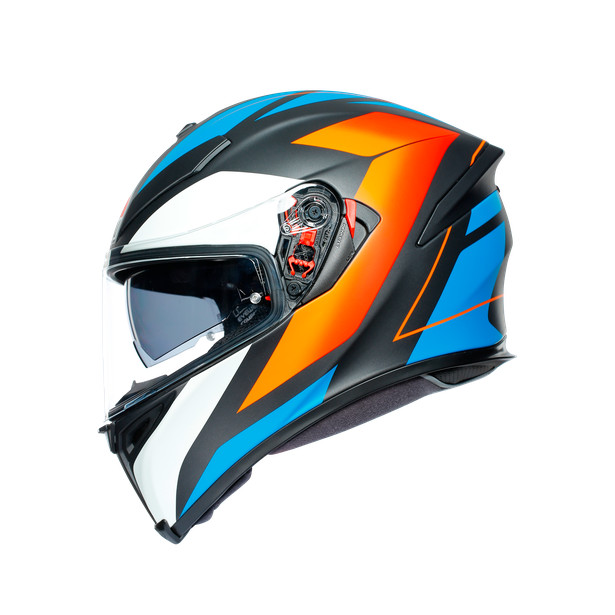 Nón Bảo Hiểm Fullface - AGV K5 S CORE MATT BLACK/BLUE/ORANGE - Hàng Nhập Khẩu Thương Hiệu Ý