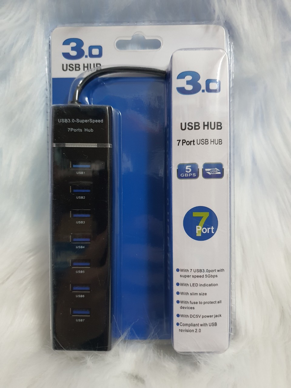 Hub chia 7 cổng USB, usb Hub tốc độ 3.0 - Hàng chính hãng