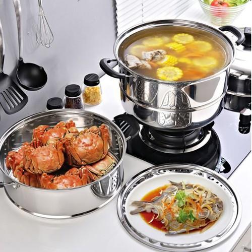 Nồi dáng to có 3 tầng hấp