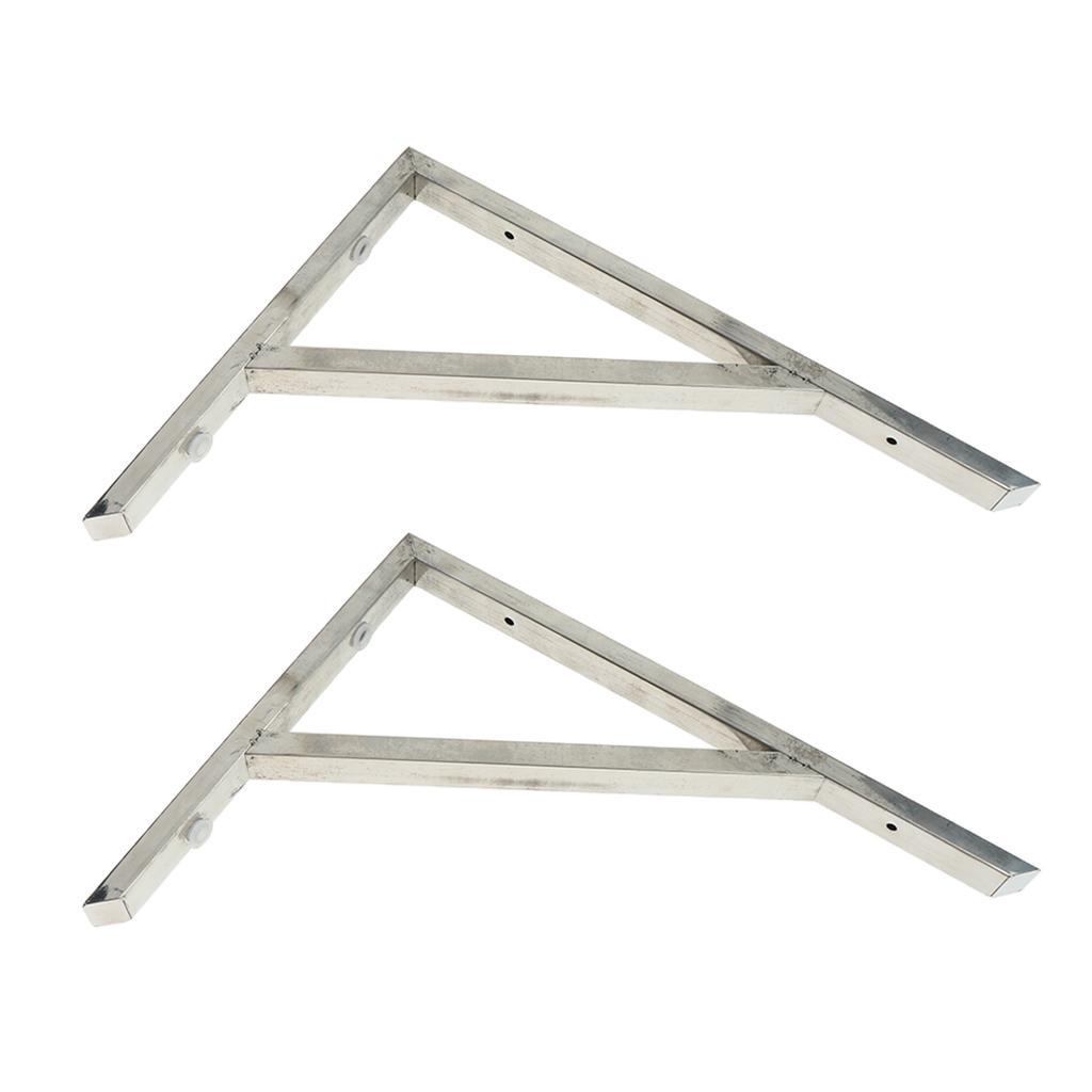 2Pcs Solid Stainless Steel Shelf Bracket 90 Degree Wall Mount Bracket 6''
