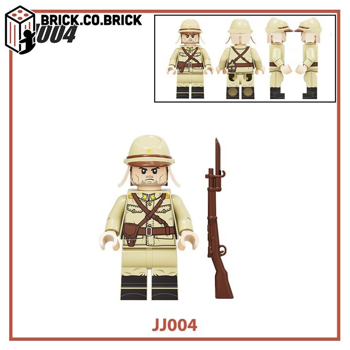 Lắp Ráp Mô Hình Đồ Chơi Nhận vật Lính Nhật Bản Quân Đội Thế Chiến minifig Japan Soldier World War JJ001-JJ005 - JJ-002