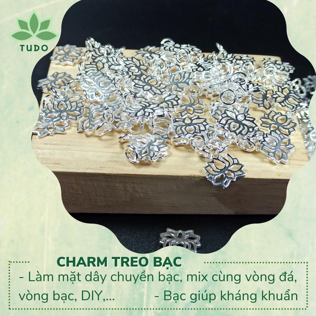 Charm treo bạc 925 mix vòng đá phong thủy DY vương miện, ngôi sao, hoa sen, bông tuyết 