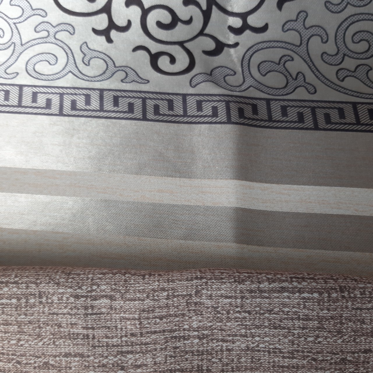 RÈM CHÂU ÂU Ô KẺ NGANG XÁM SIZE 1M NGANG X 2M CAO ( 1 TẤM )