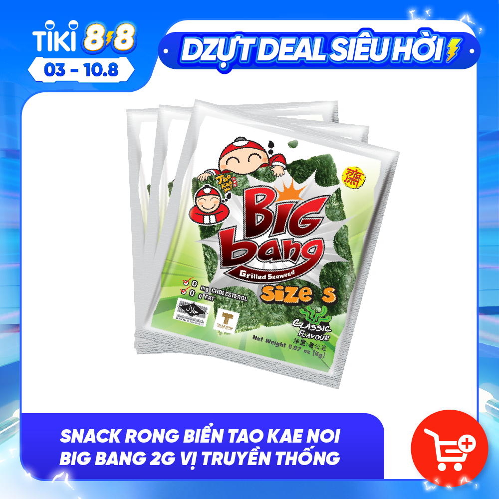 Snack Rong Biển TaoKaeNoi Big Bang 6g (12 gói)