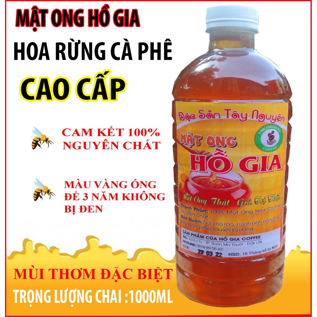 1 Lít Mật ong tự nhiên nguyên chất hoa cà phê chuẩn Đăk Lăk