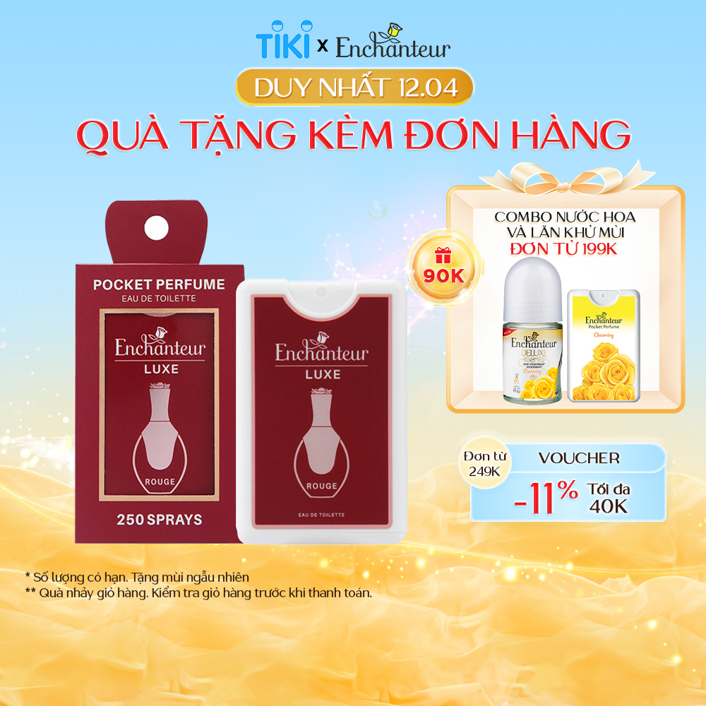 Nước Hoa bỏ túi Enchanteur hương LUXE ROUGE 18ML