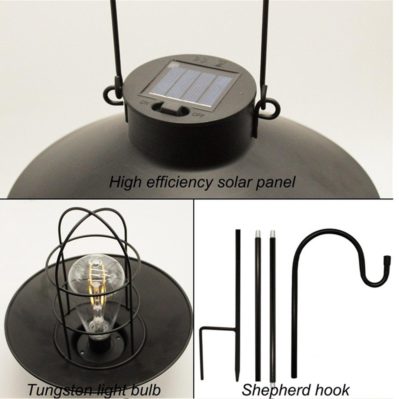 2x Solar Lantern Lamp Waterproof IP65 Lights Landscape for Patio
