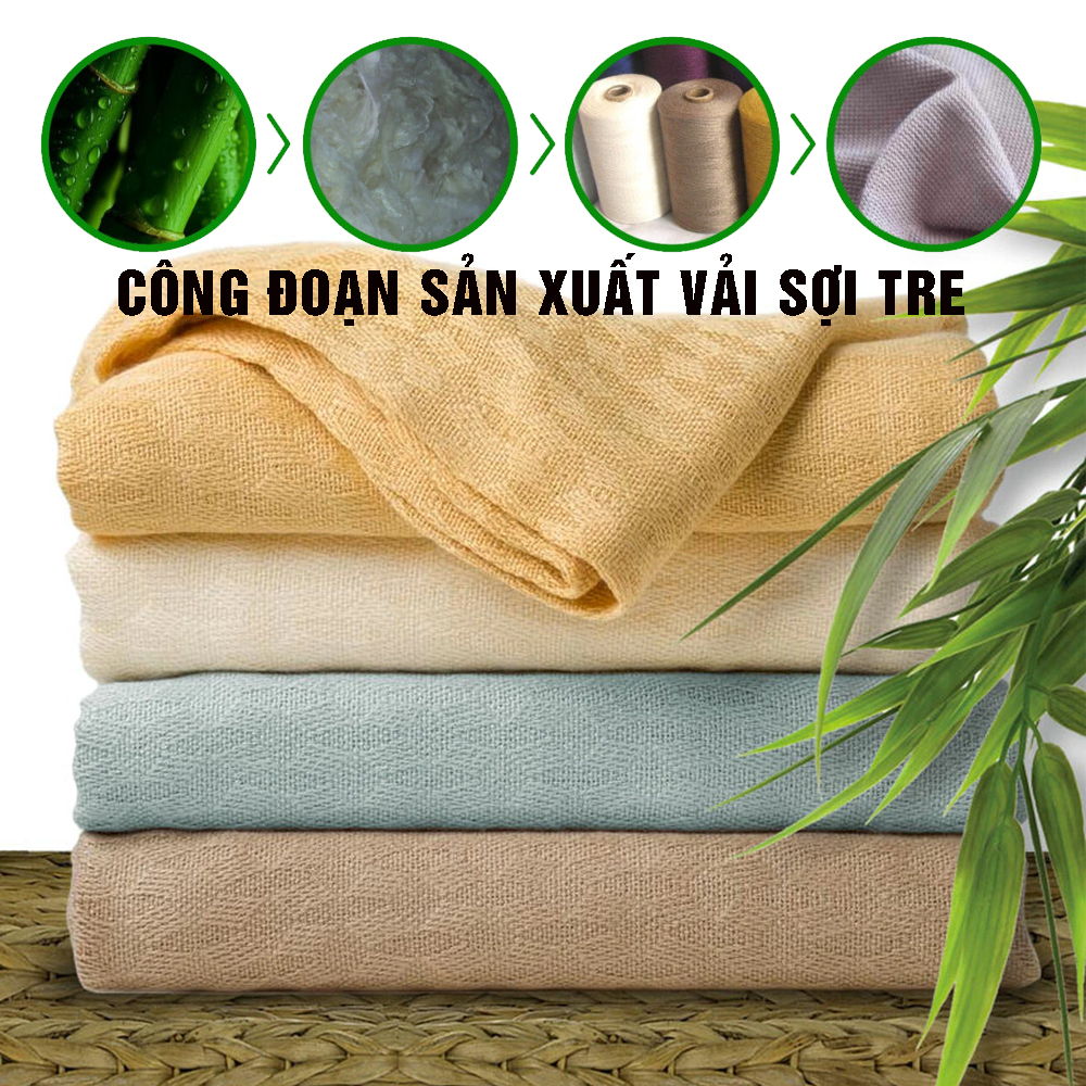 Chăn (mền) đũi cho bé từ sơ sinh đến tiểu học chất liệu sợi tre thiên nhiên và sợi Cotton, loại siêu mềm mịn, KT: 110x110cm, Bamboo Home - hàng chính hãng BBH03