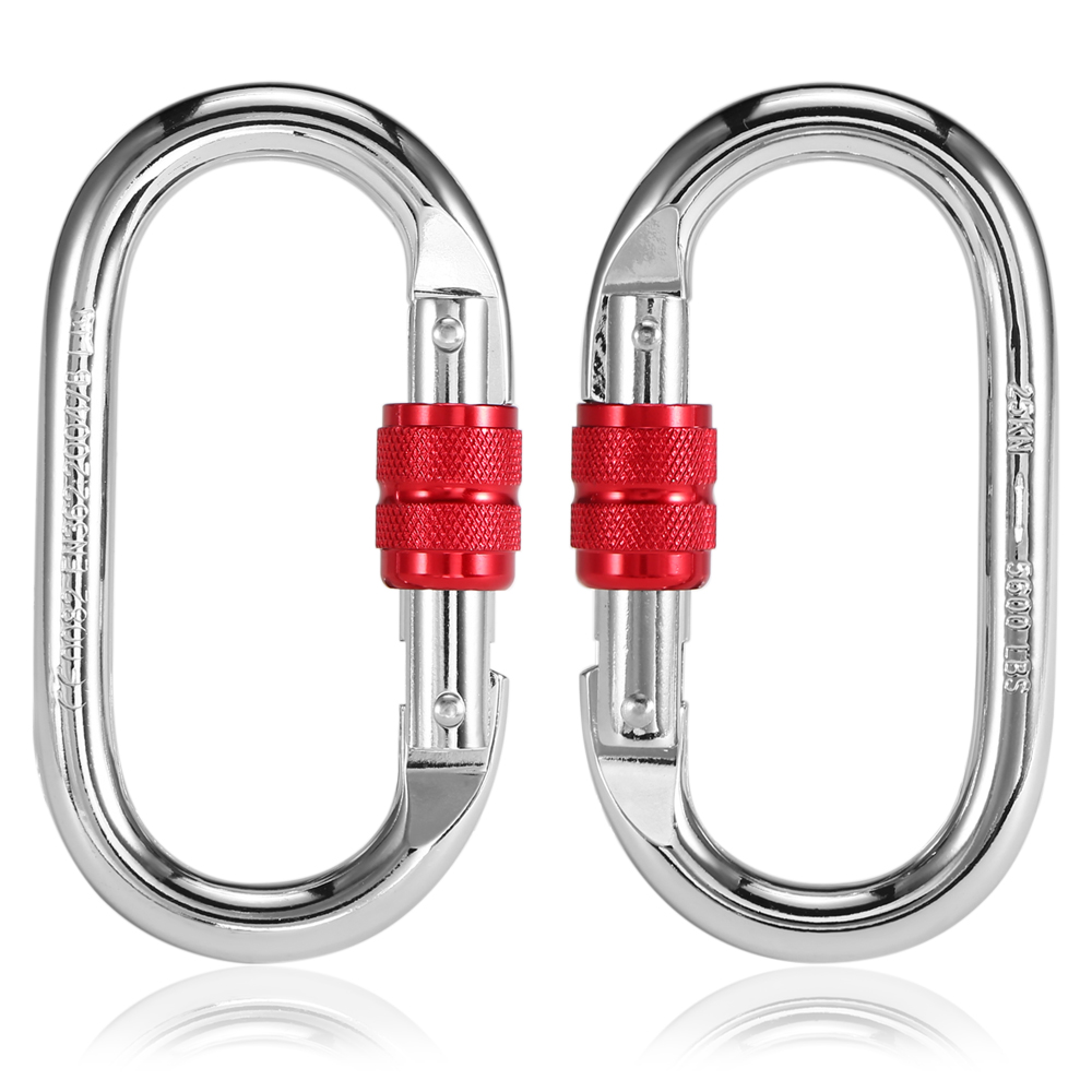 Móc Khóa Carabiner Cổng Khóa Vít Chịu Lực 25KN