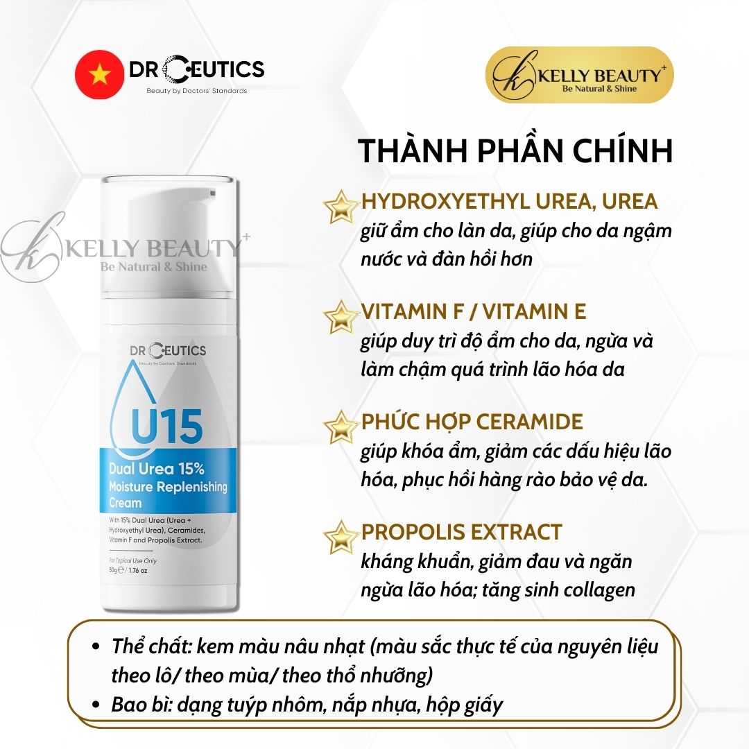 Kem Cấp Ẩm DrCeutics Dual Urea 15% Moisture Replenishing Cream | Kelly Beauty