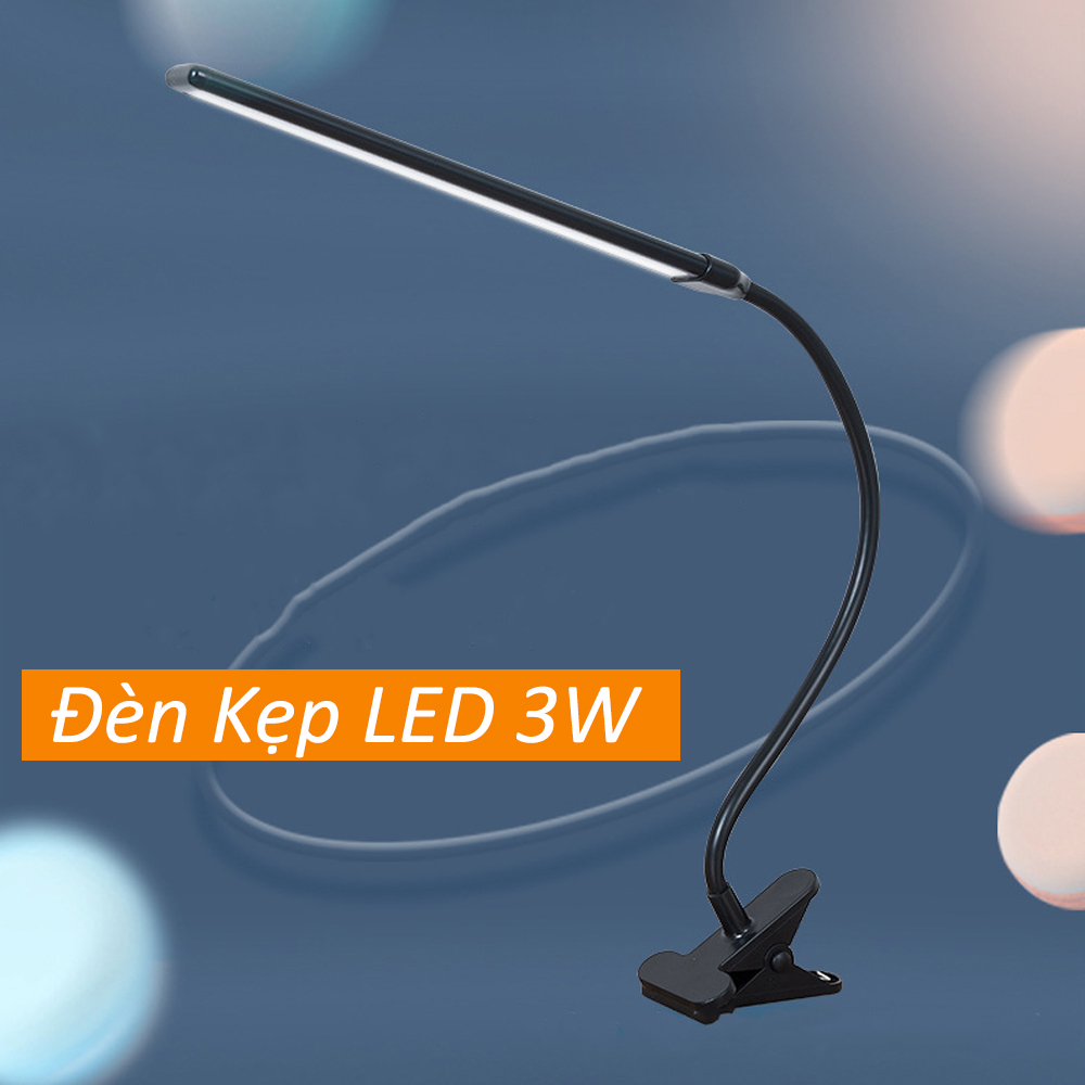 Đèn học và Đọc sách kẹp bàn Led 8W, Kẹp đầu giường để đọc sách, Bàn trang điểm, Làm đẹp, Xăm môi, Làm Nail