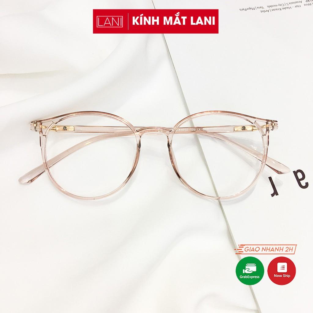 Gọng kính cận nam nữ nhựa dẻo dáng tròn Lani 513