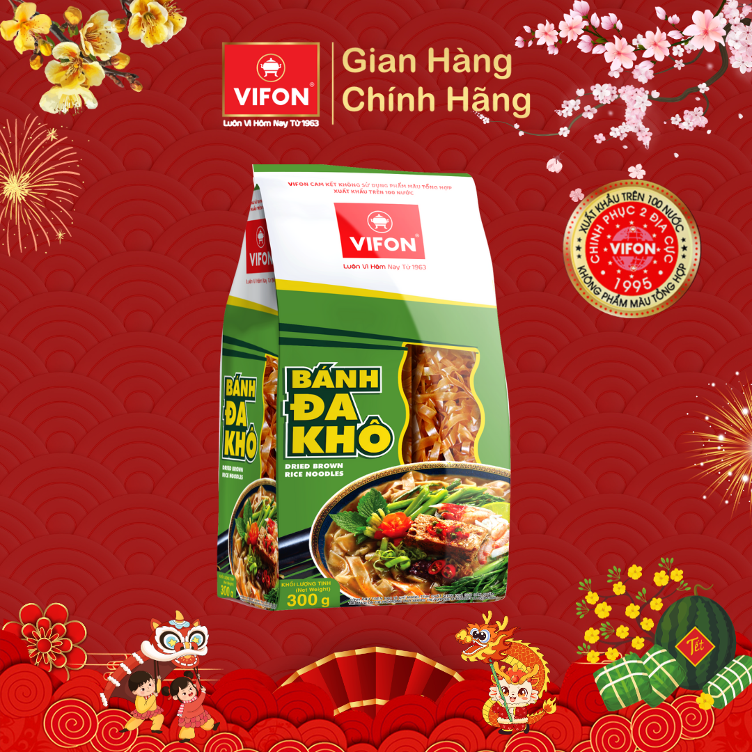 Thùng 12 gói Bánh đa khô VIFON 300gr/gói