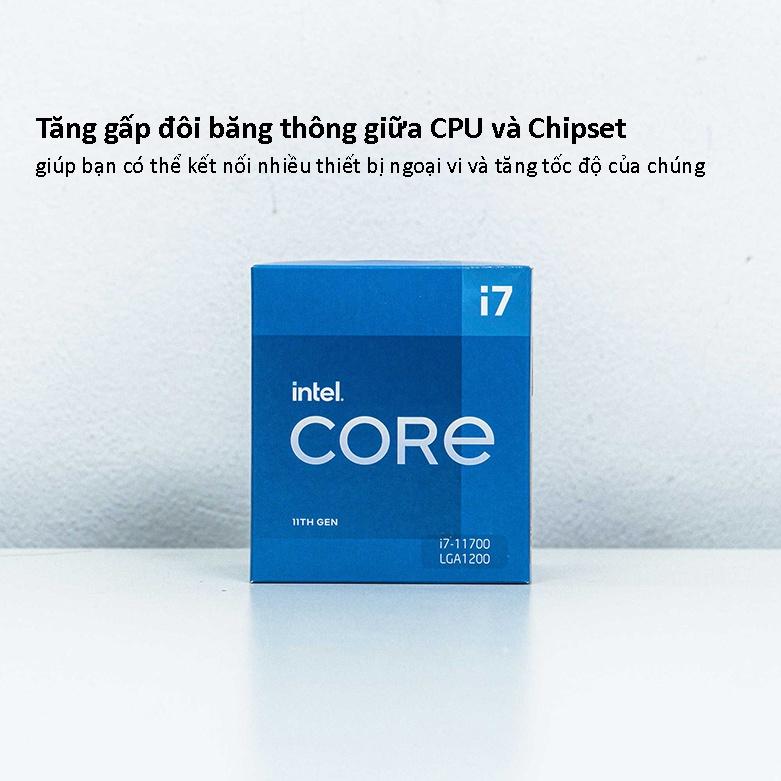 CPU Intel Core i7-11700 (2.5GHz turbo up to 4.9Ghz, 8 nhân 16 luồng, 16MB Cache, 65W) - Hàng Chính Hãng