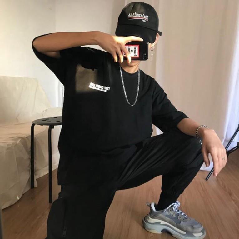 Áo thun tay lỡ unisex, áo phông tay lỡ form rộng, áo thun A304