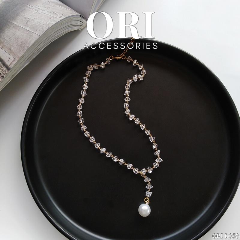 Dây chuyền Choker nữ đá thủy tinh Maximilian thời trang xinh xắn ORI ACCESSORIES D058
