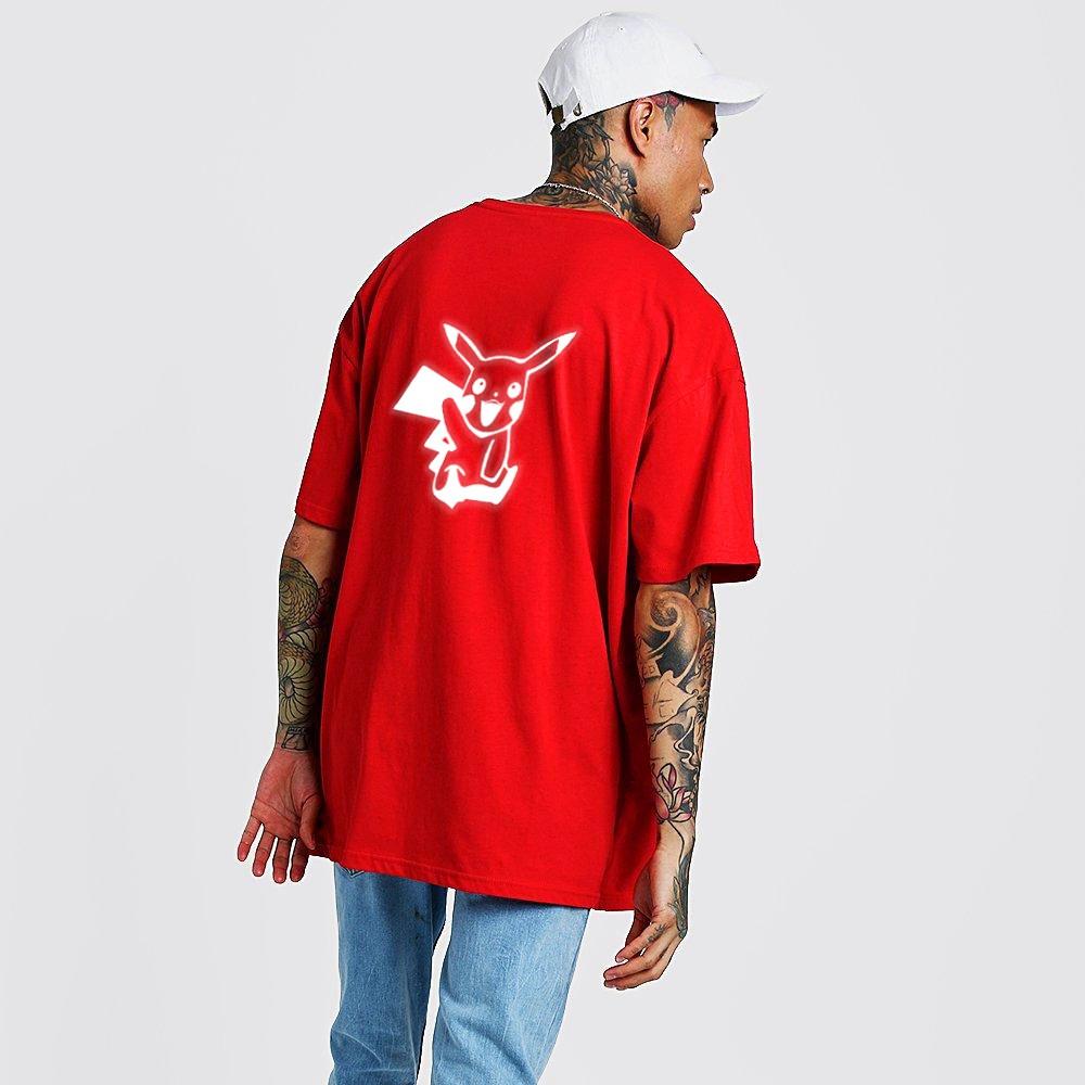 Áo thun unisex dạ quang - Áo thun phản quang Pikachu in cao cấp