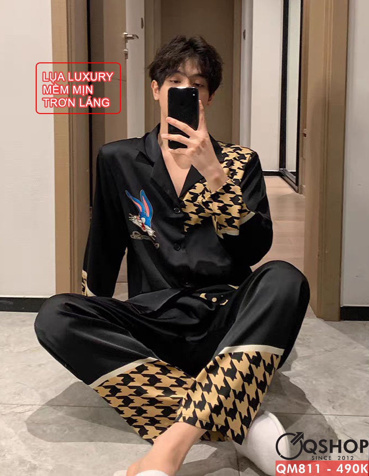 Bộ đồ pijama nam Luxury tay dài mềm mịn QSHOP QM811