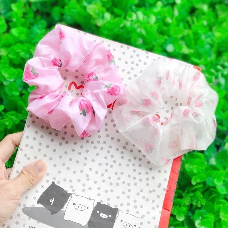 Dây Buộc Tóc Buộc Tóc Scrunchies Hoạ Tiết Trái Cây Xinh Xắn N02