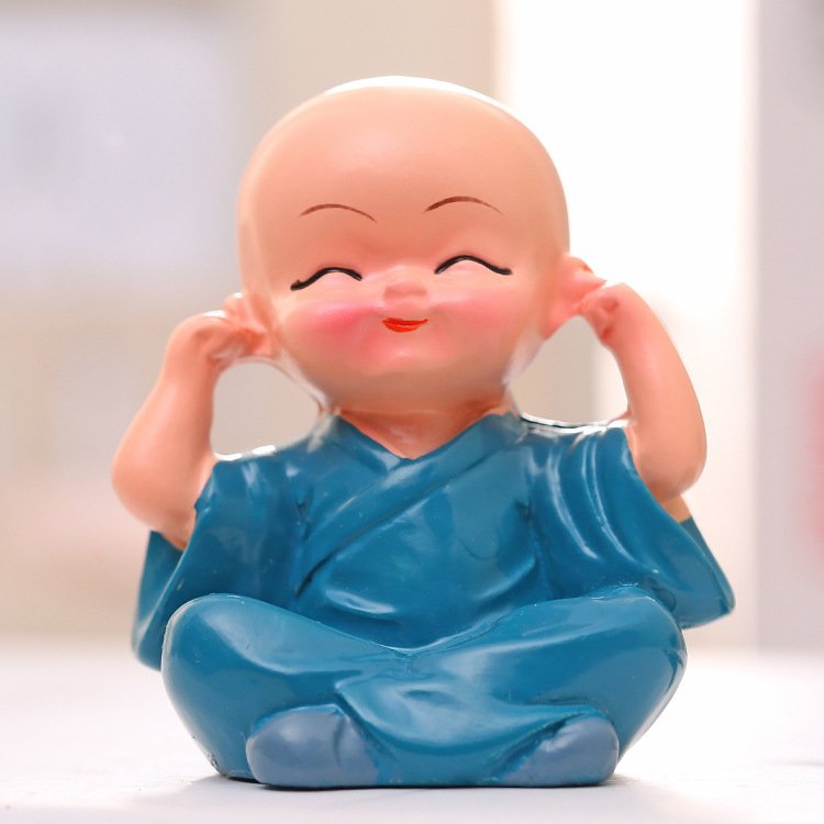 Tượng 4 chú tiểu tứ không trang trí taplo xe bàn làm việc