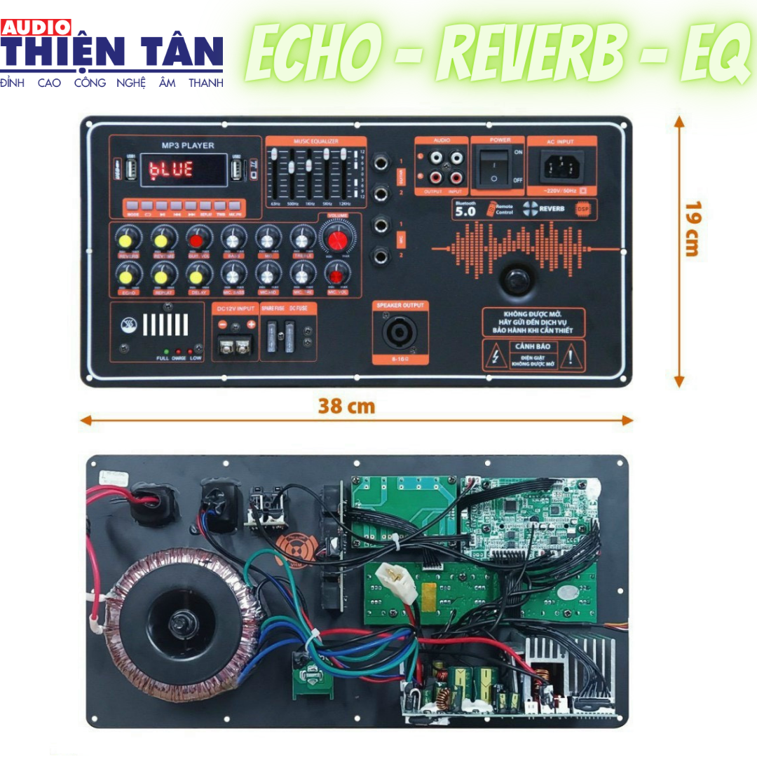 Mạch Loa Kéo Công Suất Lớn - Nguồn Xuyến- Công Suất Mạnh Mẽ - Echo Reverb- EQ - Âm thanh cực hay - Hàng Nhập Khẩu