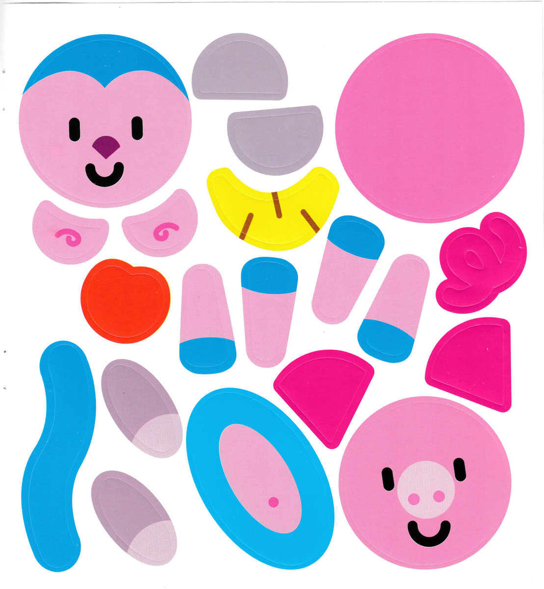 Sticker Động Vật Đáng Yêu - Dành Cho Bé 2 Tuổi