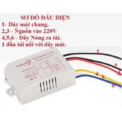 Bộ công tắc điều khiển từ xa 3 kênh 1000W, Remote phát sóng 10 - 50m Tuoxin TX03