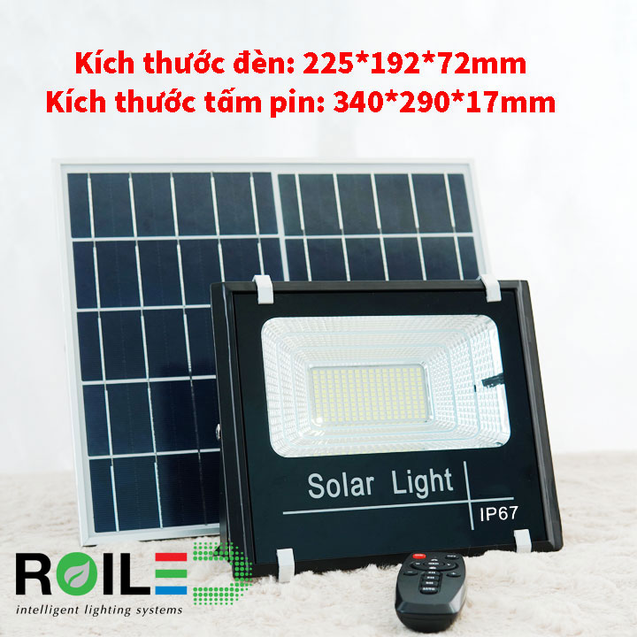 Đèn pha năng lượng sáng trên 14h, chính hãng Roiled RP1-60W