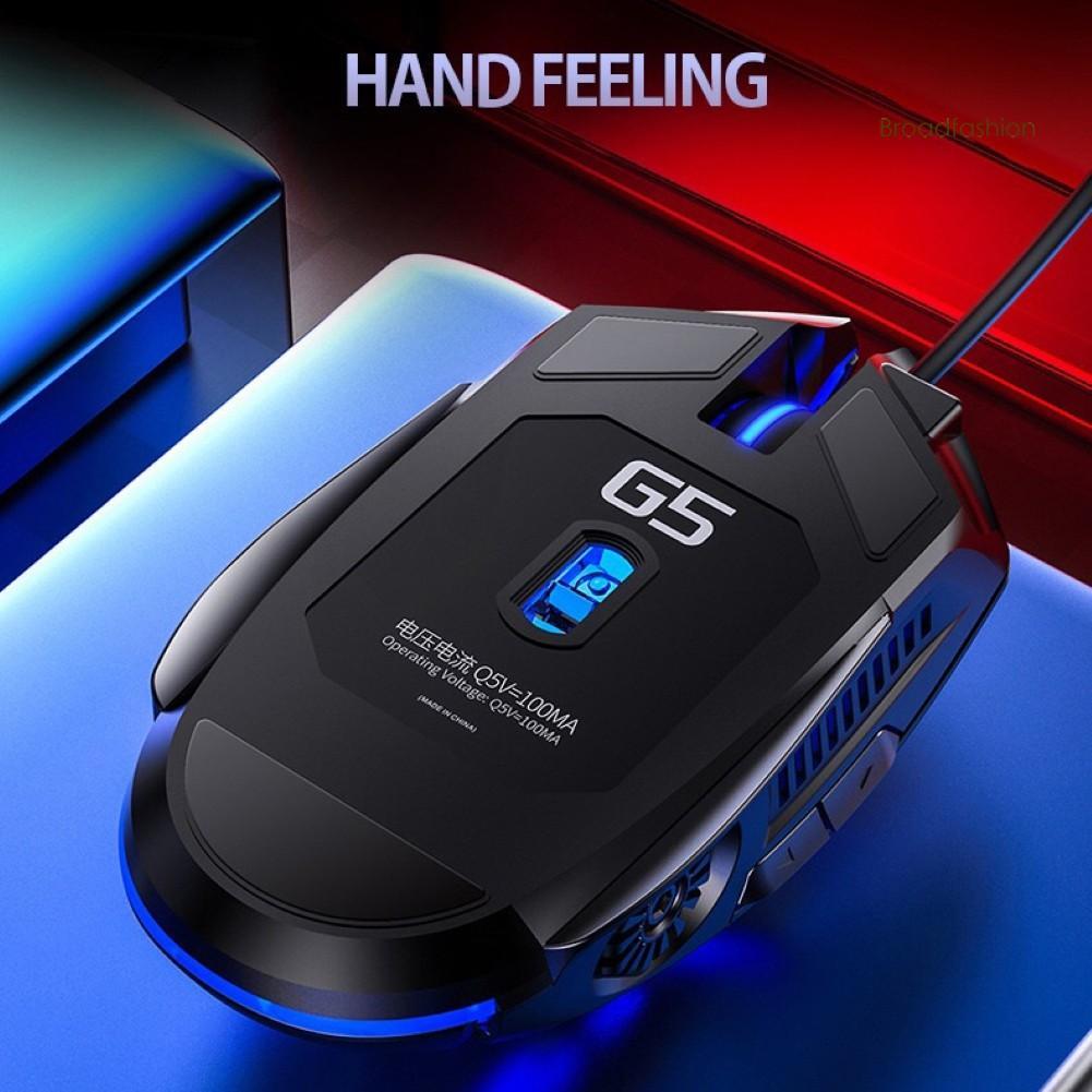 Chuột Máy Tính Có Dây Đèn Led 6 Nút 3200dpi