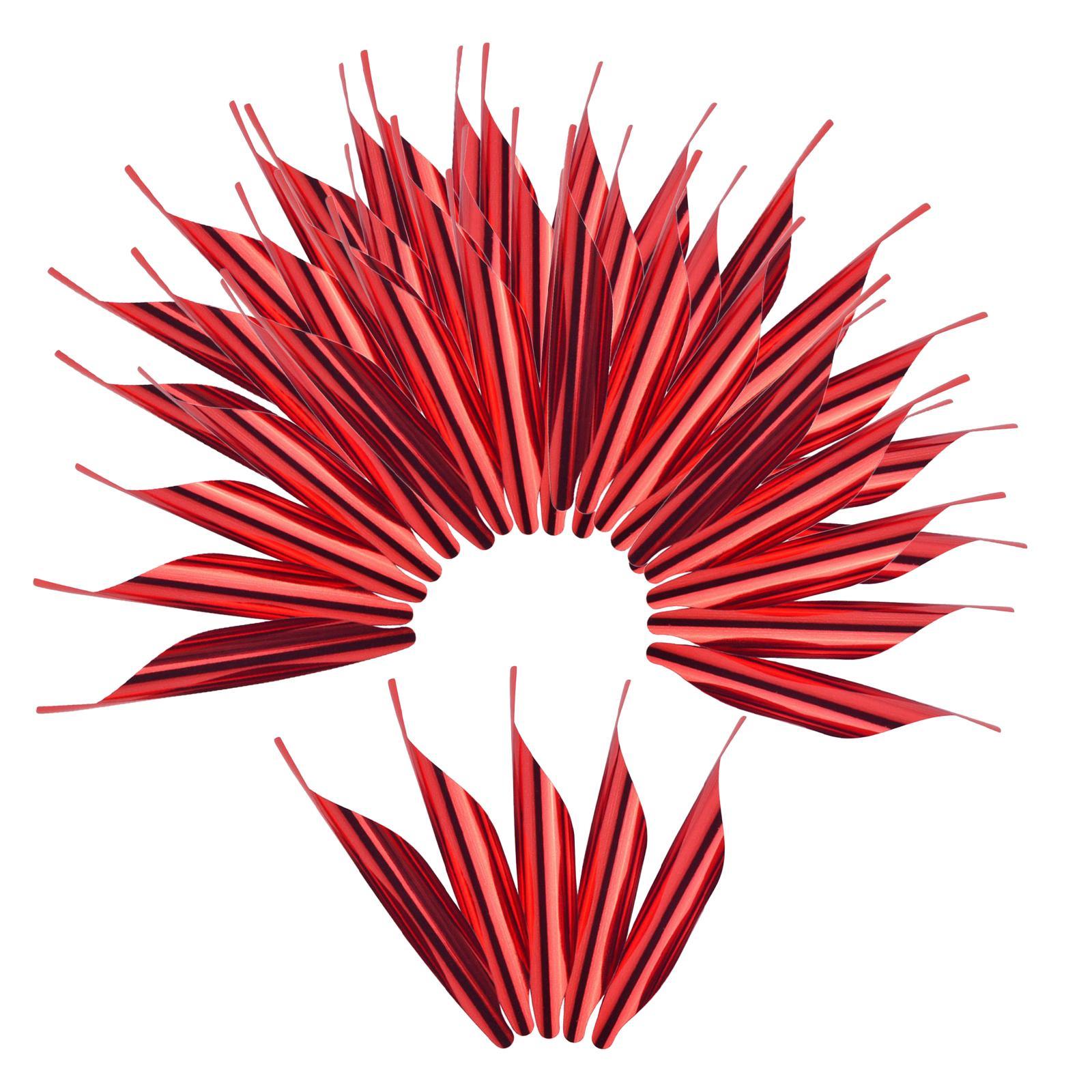 50pcs Plastic 1.8'' Bow Arrow Fletch Durable Archery Fletching Fletcher DIY End Fin Fletches Spin Vanes Right Wing Spiral Feather Ends