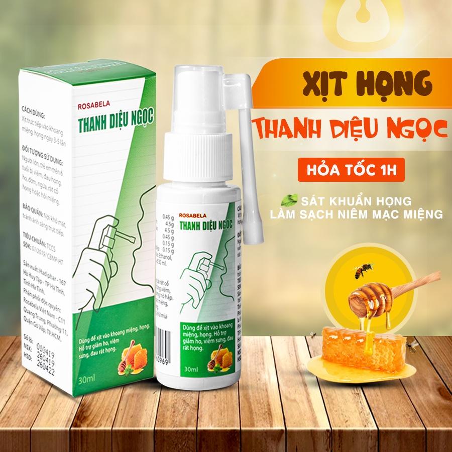 Xịt họng keo ong Thanh Diệu Ngọc sát khuẩn vòm họng, làm sạch niêm mạc miệng, giảm triệu chứng đau họng (30ml)