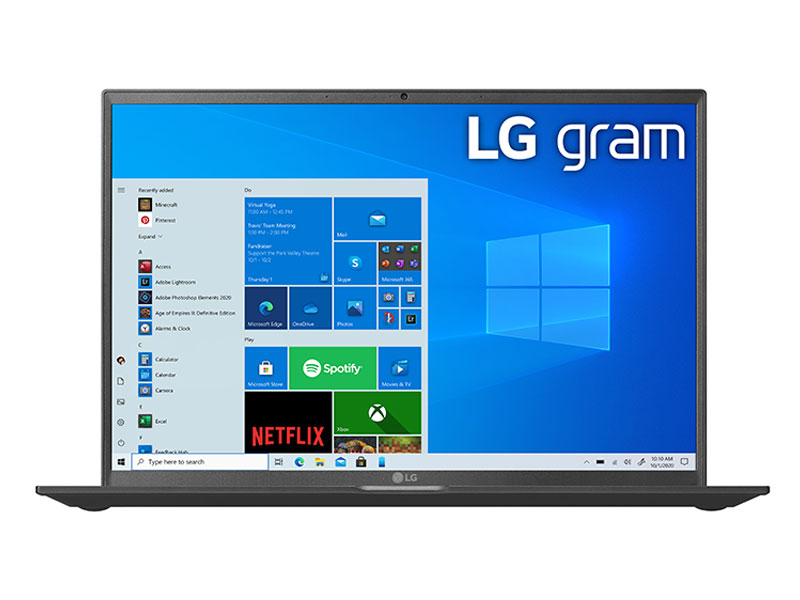 Máy Tính Xách Tay Laptop LG Gram 14Z90P-G.AH75A5 Core i7-1165G7/ RAM 16GB 4266MHz/ M.2(2280) Dual SSD slots - NVME:  512GB/ Intel Iris Xe Graphics / 14.0"(30.2cm) WUXGA (1920*1200) IPS/ / BT 5.1/ Pin 72WHrs/ Obsidian Black/ Win 10/ 999g - Hàng Chính Hãng