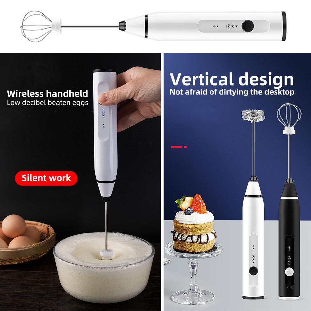 3 Tốc Độ Điện Đánh Cà Phê Sữa Drink Frother Sữa Rửa Mặt Foamer Phối USB Sạc Cầm Tay Máy Xay Thực Phẩm Dụng Cụ Nhà Bếp Nướng