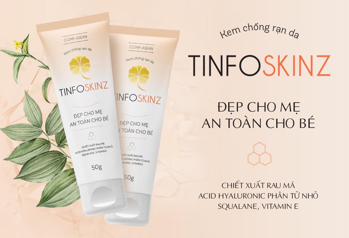 Kem chống rạn da Tinfoskinz - Đẹp cho mẹ, an toàn cho bé - Tuýp 50g