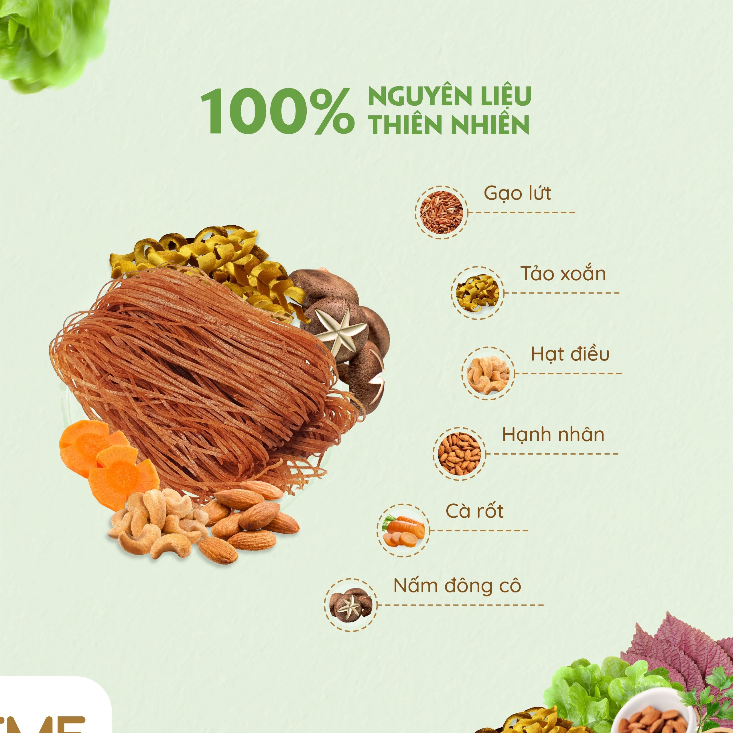 Bún gạo lứt ăn liền NGON & THON - Vị rau củ hạt ngũ cốc