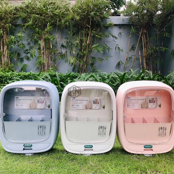 Hộp đựng đũa dán tường tiện lợi, bảo quản đũa, thìa tránh xa bụi bẩn
