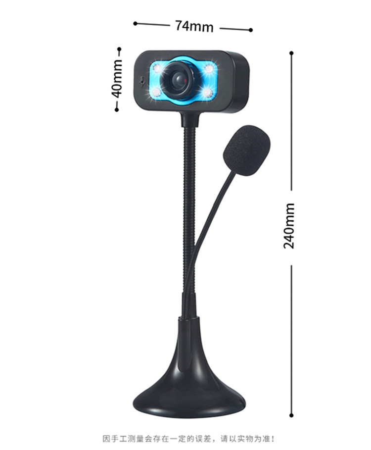 Webcam Máy Tính Kèm Mic Chân Cao Khả năng quay trong tối Hình ảnh rõ nét Cho Laptop Máy Tính để bàn