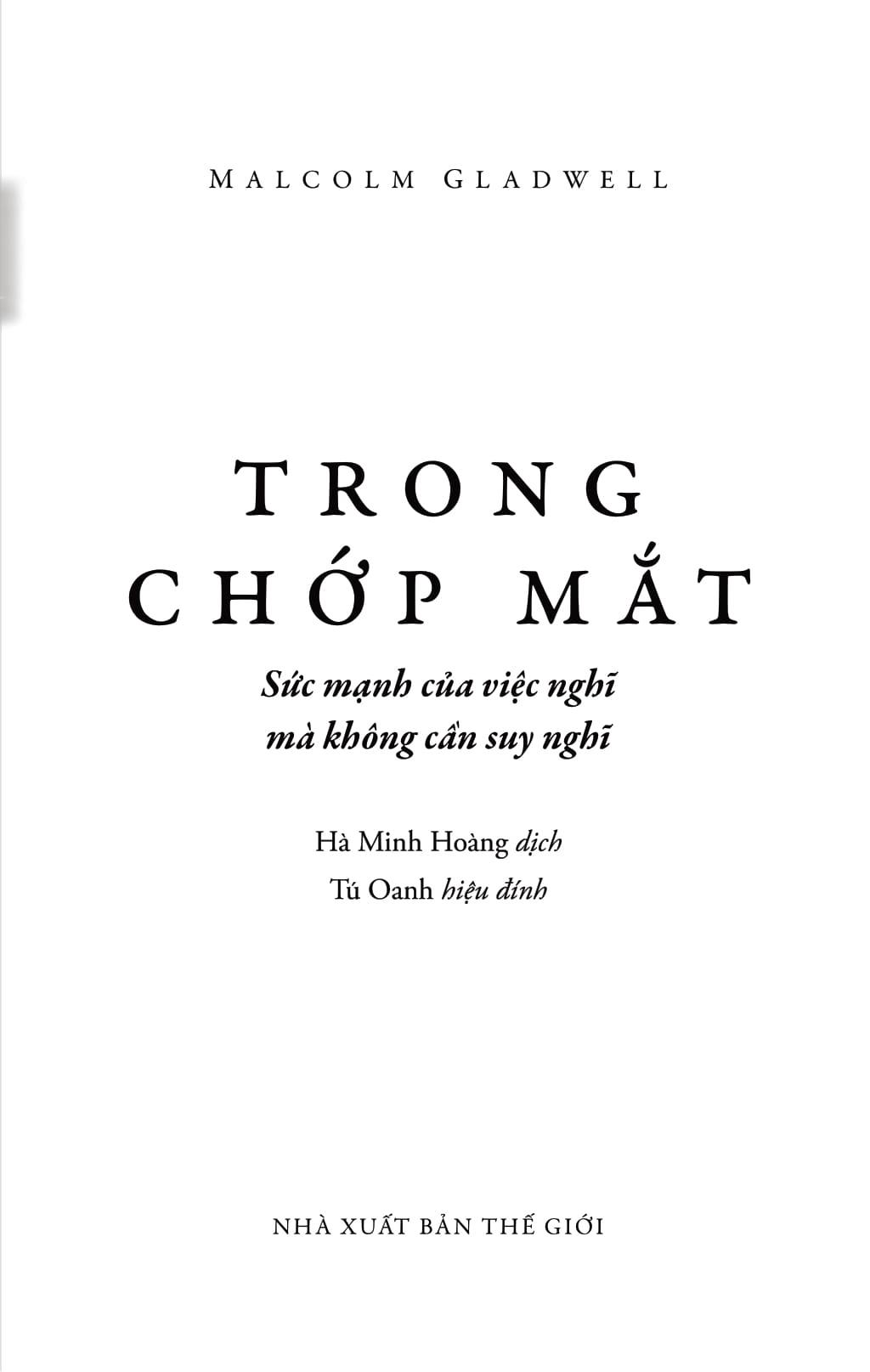 Trong Chớp Mắt - Blink (Tái Bản 2023)