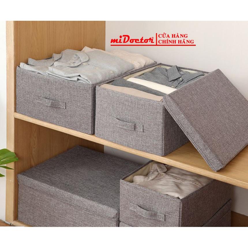 Hộp Vải Đựng Đồ Đa Năng TD3a Thụy Điển Có Nắp Rời Sang Trọng, Đẳng Cấp miDoctor