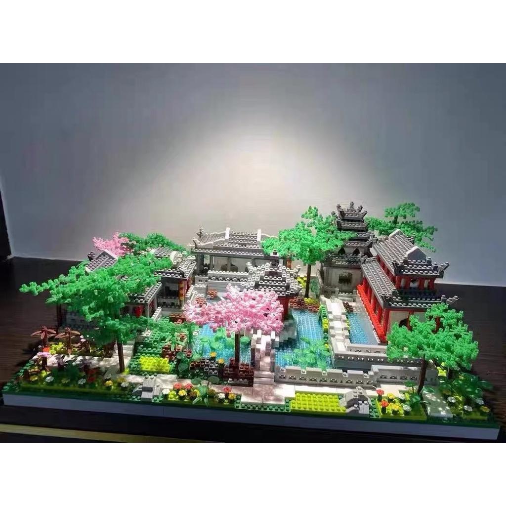 Bộ đồ chơi xếp hình lắp ráp kiến trúc city building Vườn Ngự Uyển cung điện lâu đài nanoblock giá rẻ xếp hình taj mahal