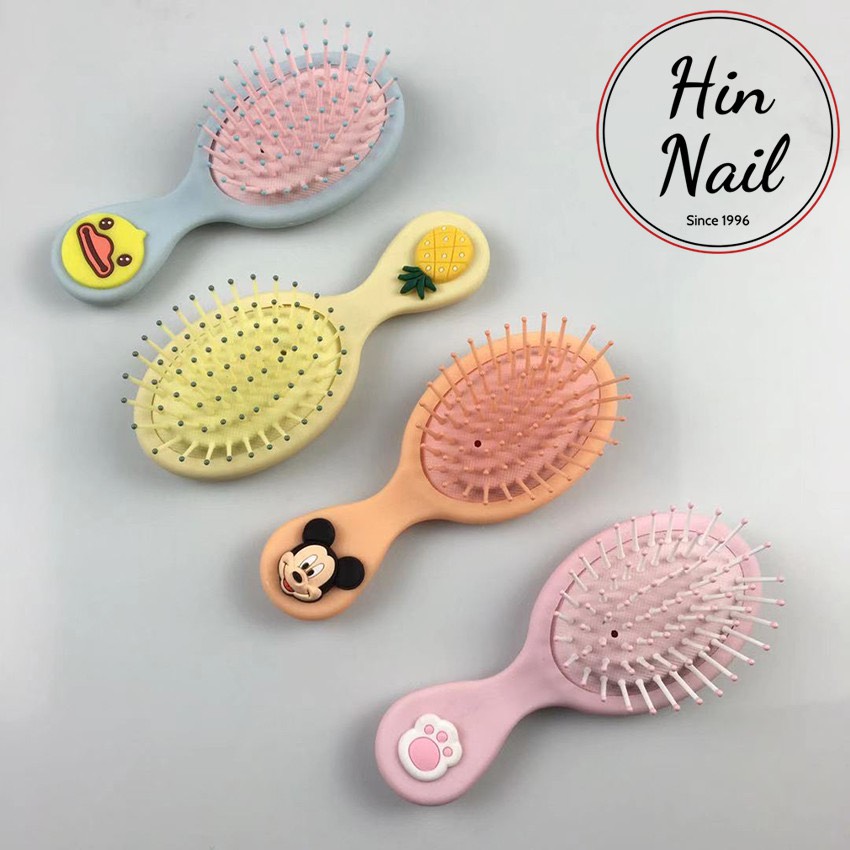 Lược Chải Tóc Hàn Quốc Mini, Lược Gỡ Rối Tóc Chống Tĩnh Điện, Lược Massage Đầu Màu Sắc Ngọt Ngào Dễ Thương