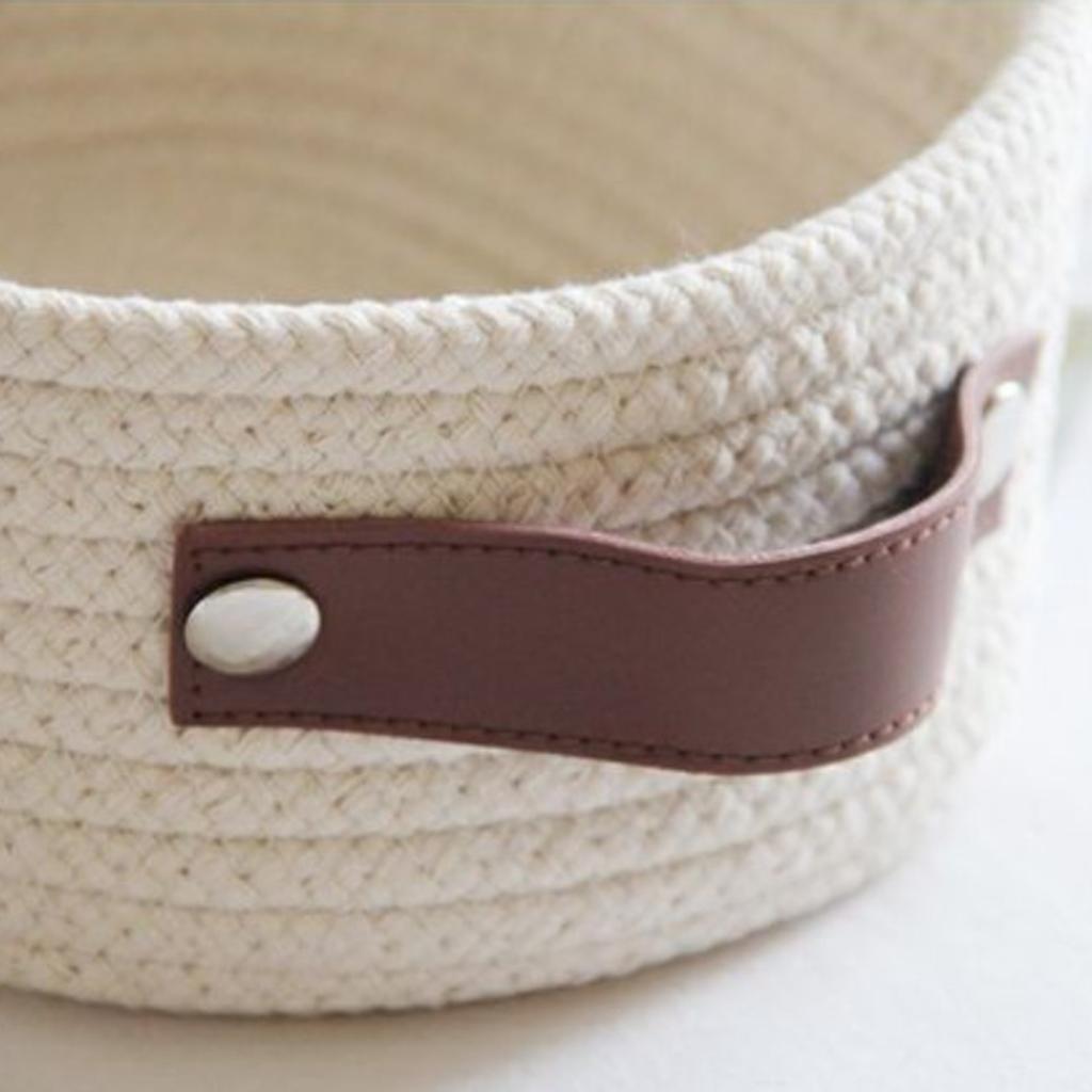 Hand Woven Storage Basket Home Decor Kids Toy Organize Basket for Bathroom